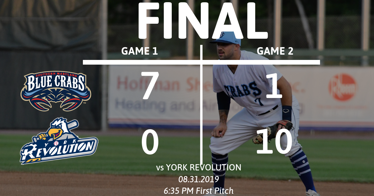 Blue Crabs and Bees Trade Shutouts, Split Doubleheader 